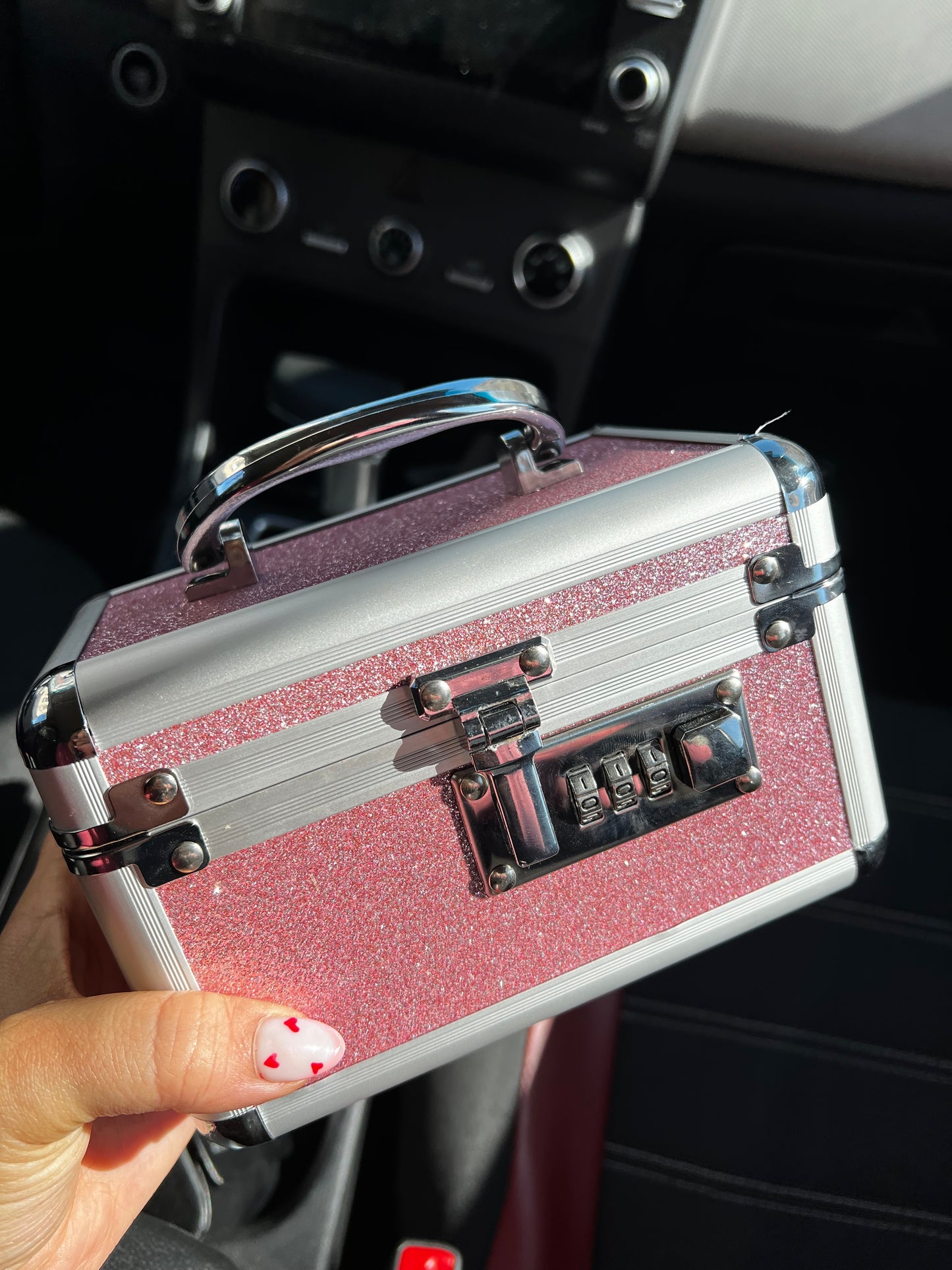 Malette rose pailletée