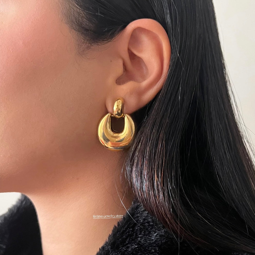 Boucle-statement-earring-solid-stylé-accessoire-femme-maroc