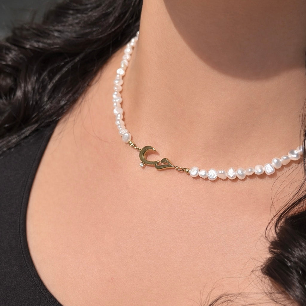 collier en joher avec pendentifs Amour en acier inoxydable ideal pour cadeau bijou unique