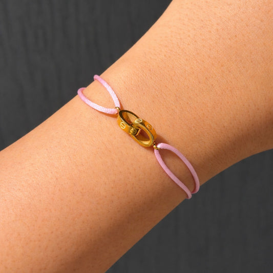 Bracelet Cordon Rose