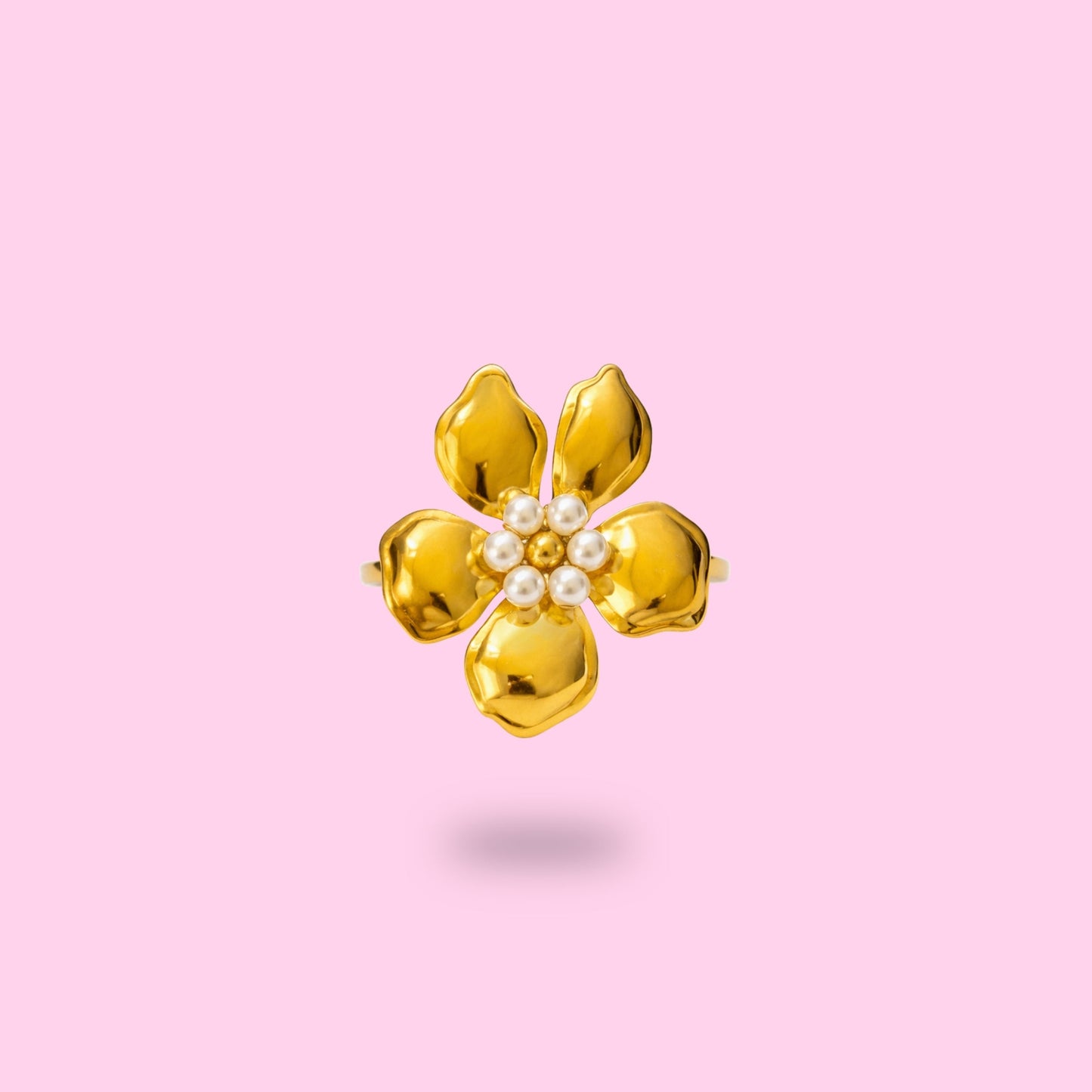 Bague Fleur perlée
