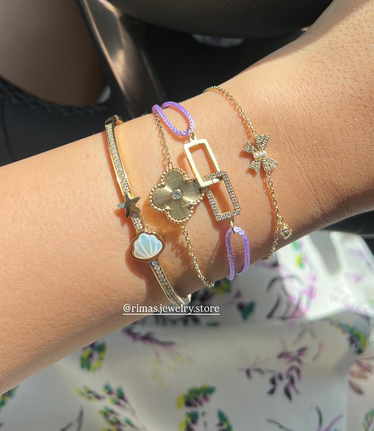 Gourmette liaison violet