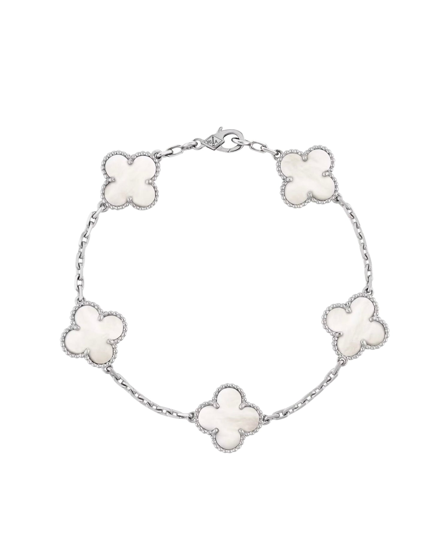 Bracelet trèfle argenté