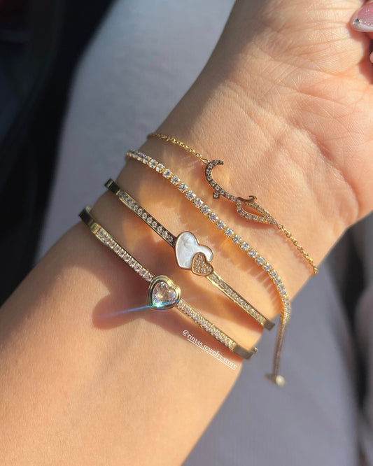 Bracelet shiny heart