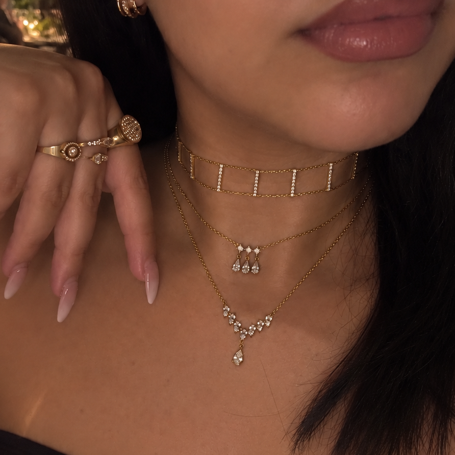 Collier Crystal Drops