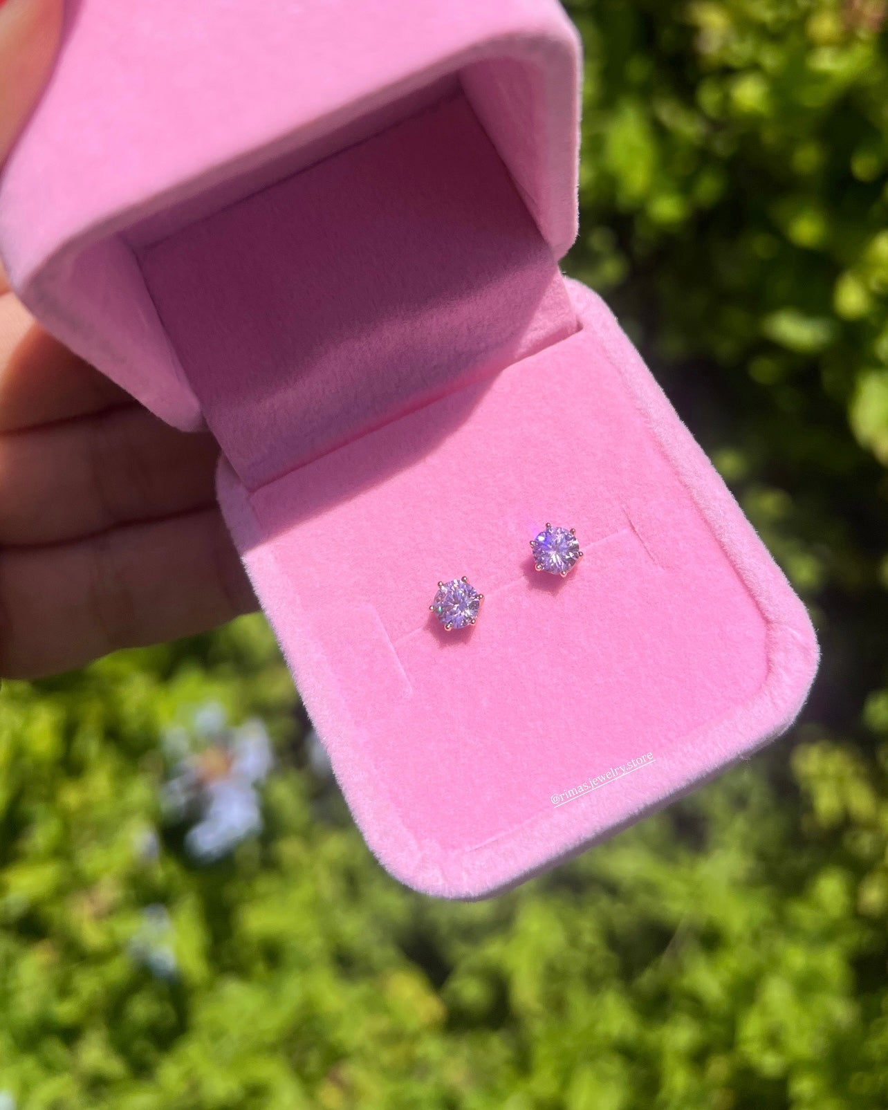 Boucle mini brillance rosé