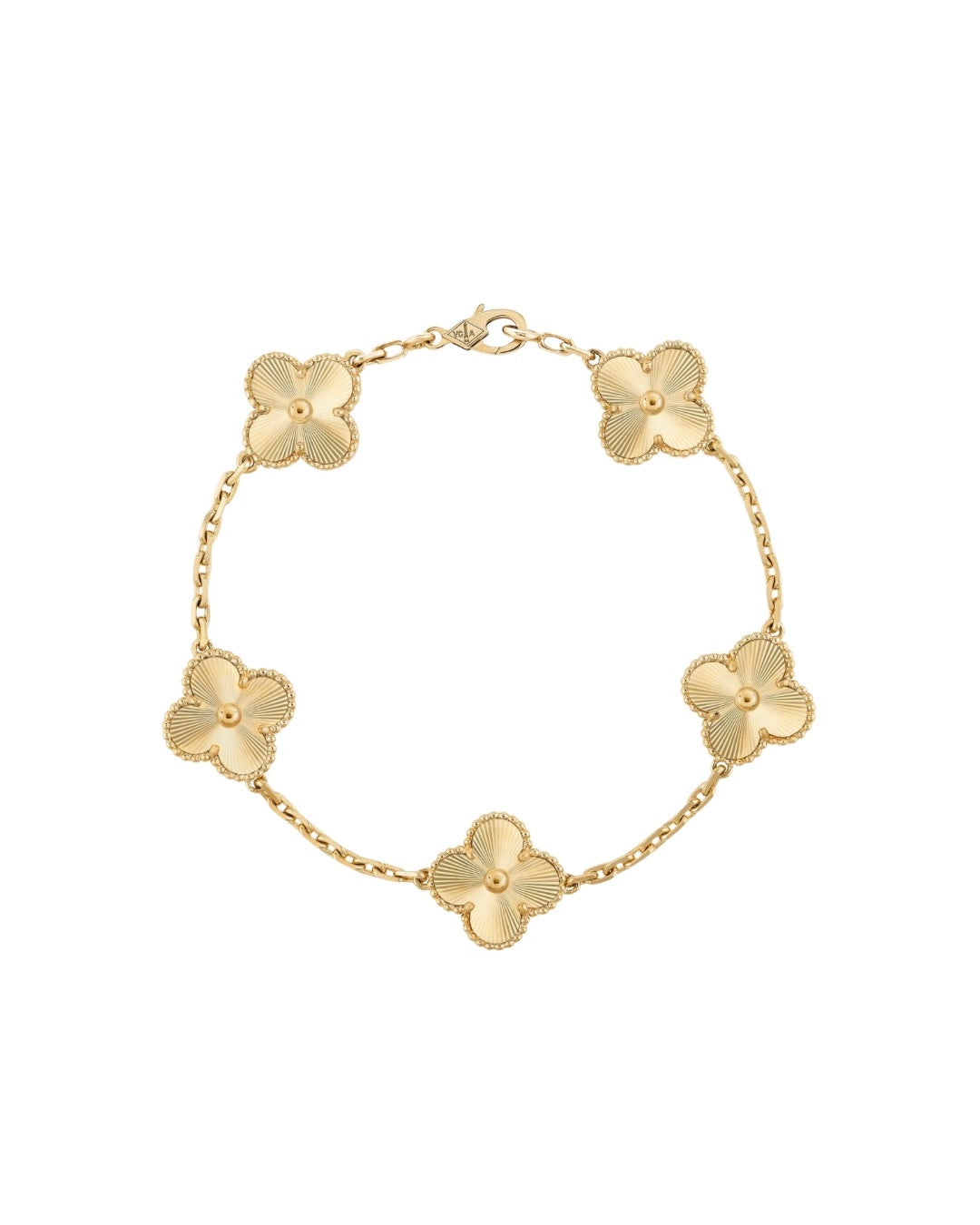 Gourmette trèfle doré