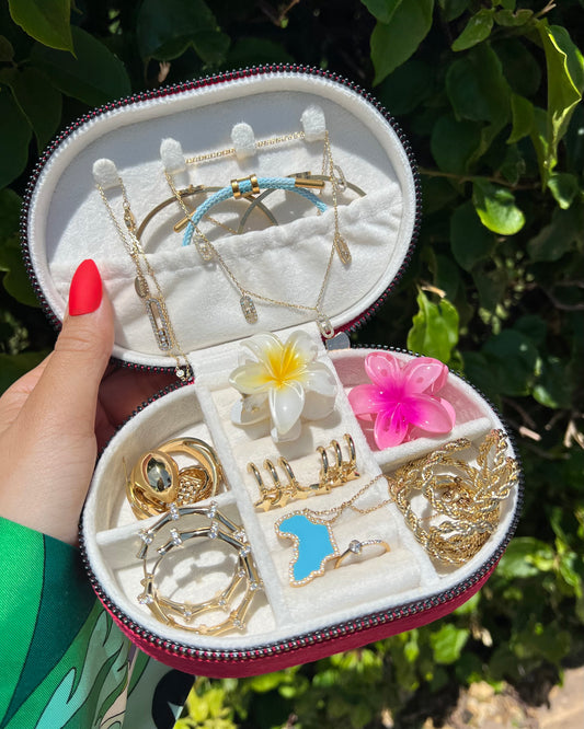 Boite à bijoux en velour
