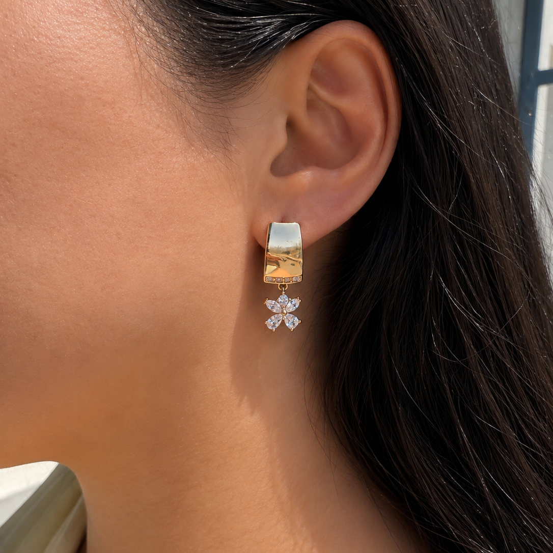 boucle-oreille-fleur-avec-perle-femme-rose-gold-azura