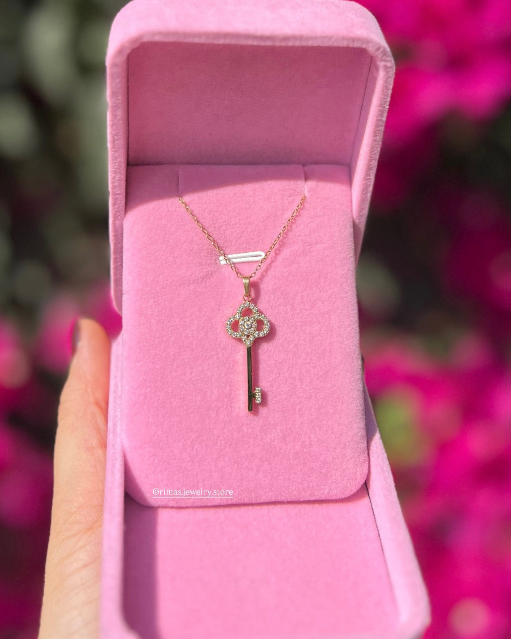 collier fleur et clef